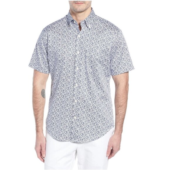 Peter Millar Fly Like Paper Print Sport Shirt - Picture 1 of 5